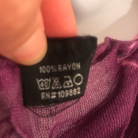 Purple Tie Dye Ombre Scarf - Picture 4 of 4